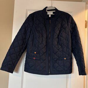 Charter Club Mid-weight Quilted Nylon Jacket - Petite Large